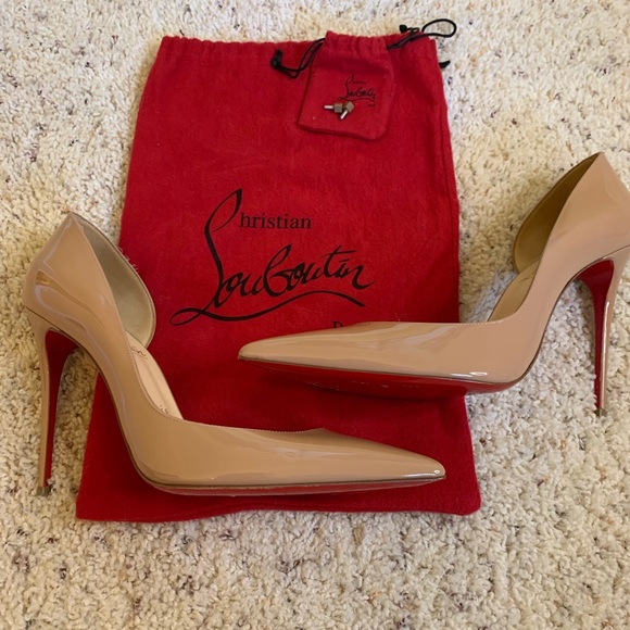 CHRISTIAN LOUBOUTIN nude heels - Picture 1 of 5